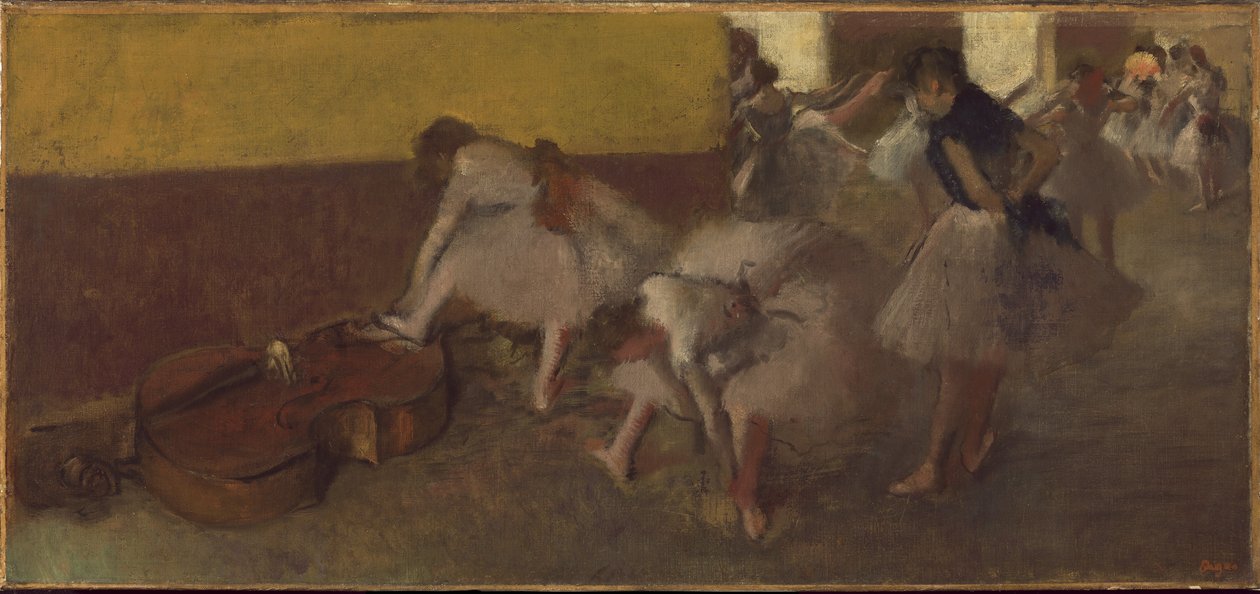Dansers in de Groene Kamer, ca. 1879 door Edgar Degas