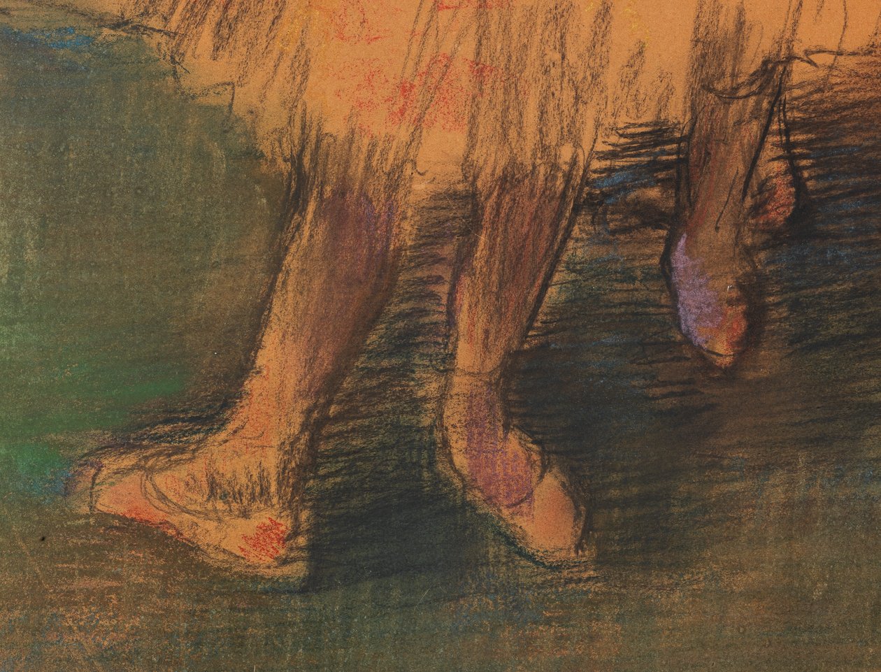 Dansers in de coulissen door Edgar Degas