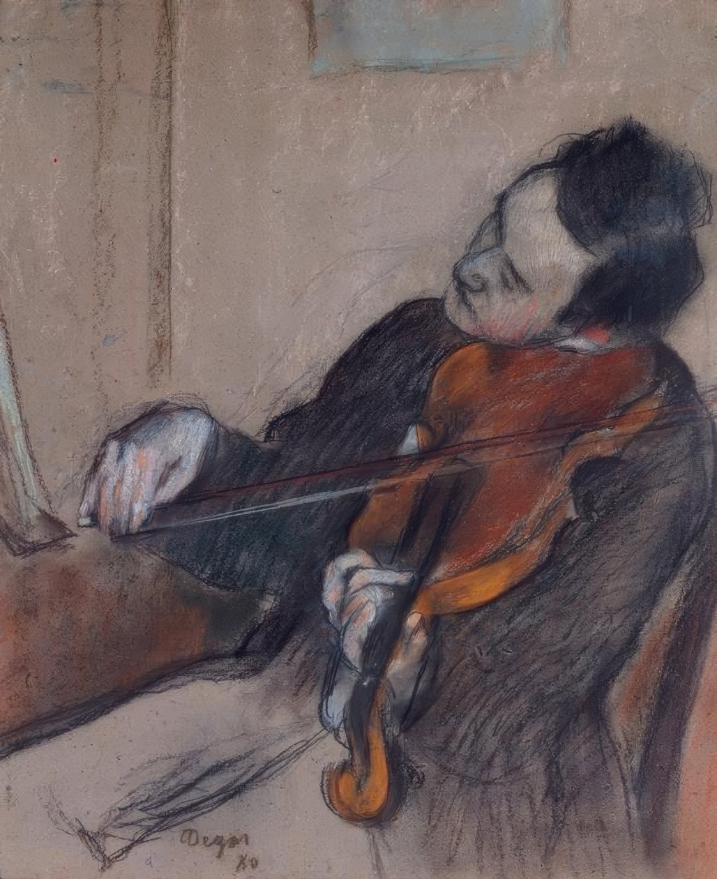 De altviolist door Edgar Degas