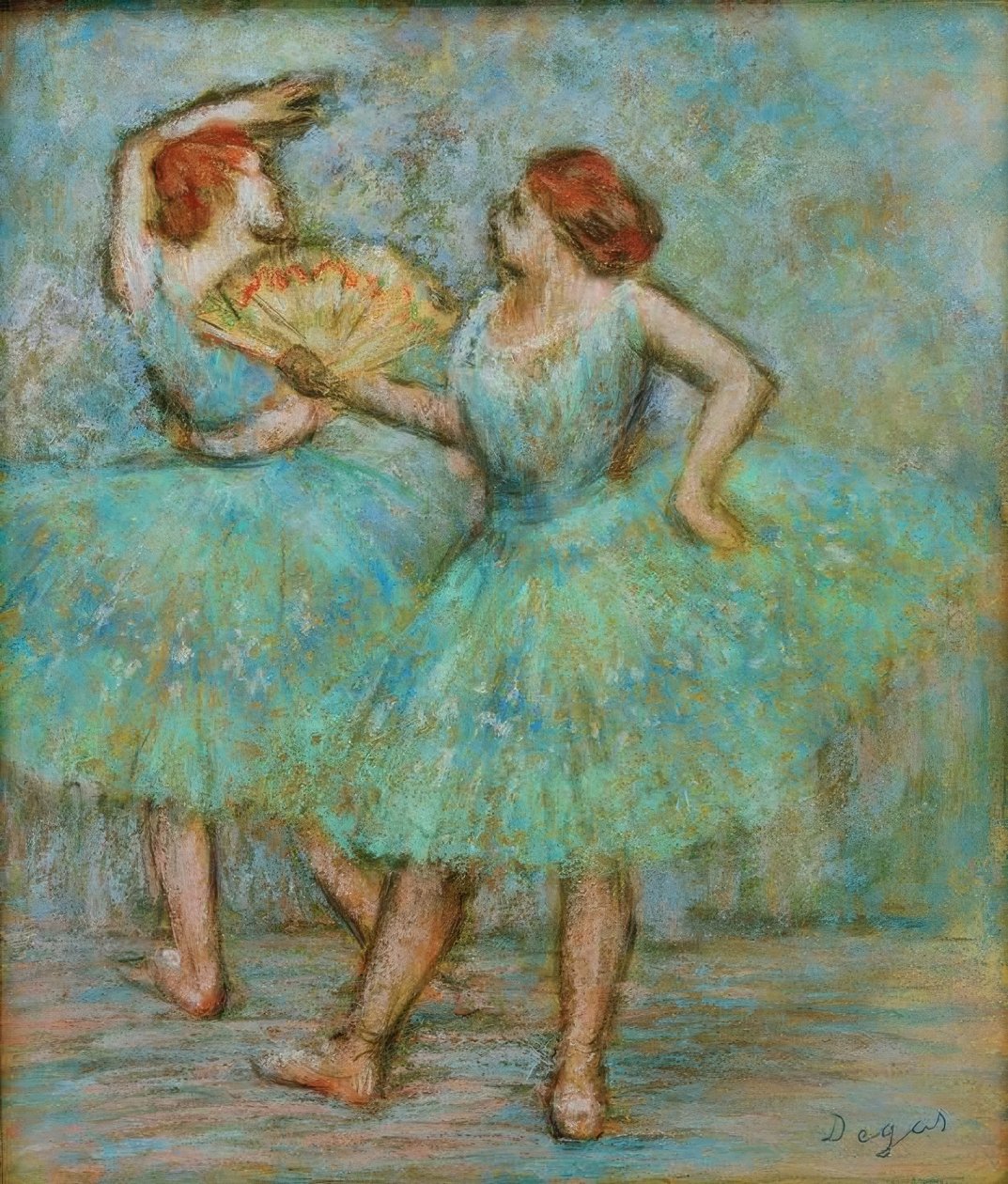 Twee danseressen door Edgar Degas