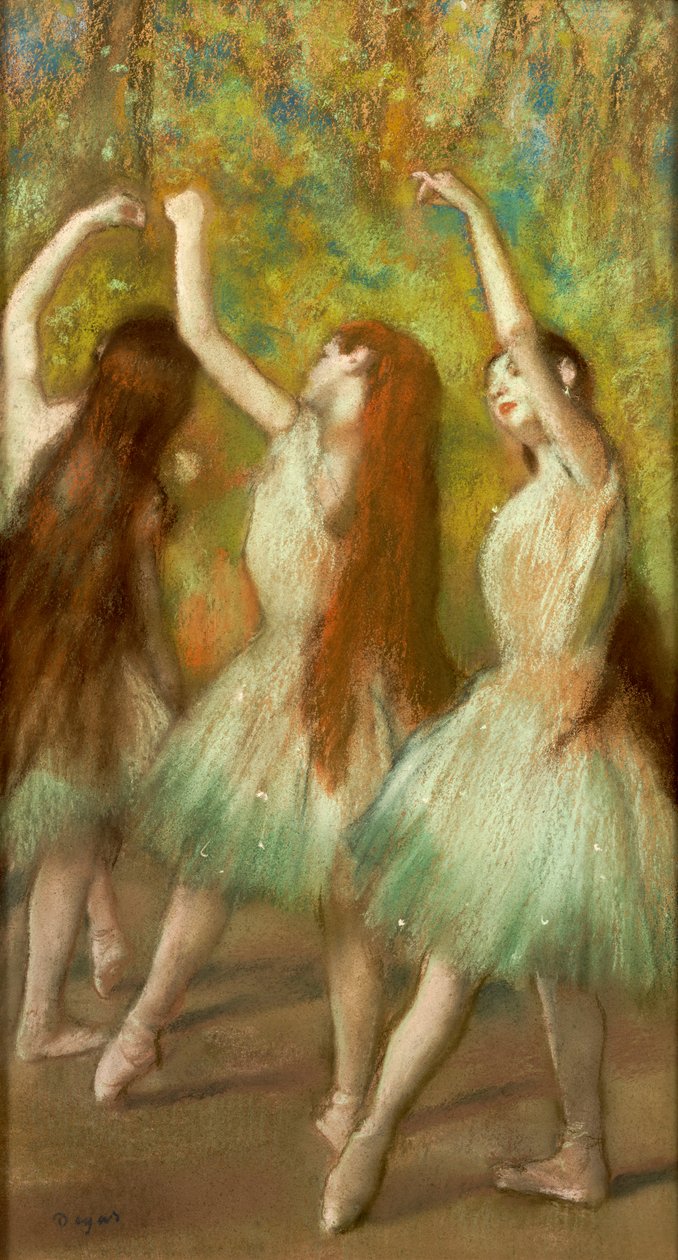 Groene dansers, 1878 door Edgar Degas