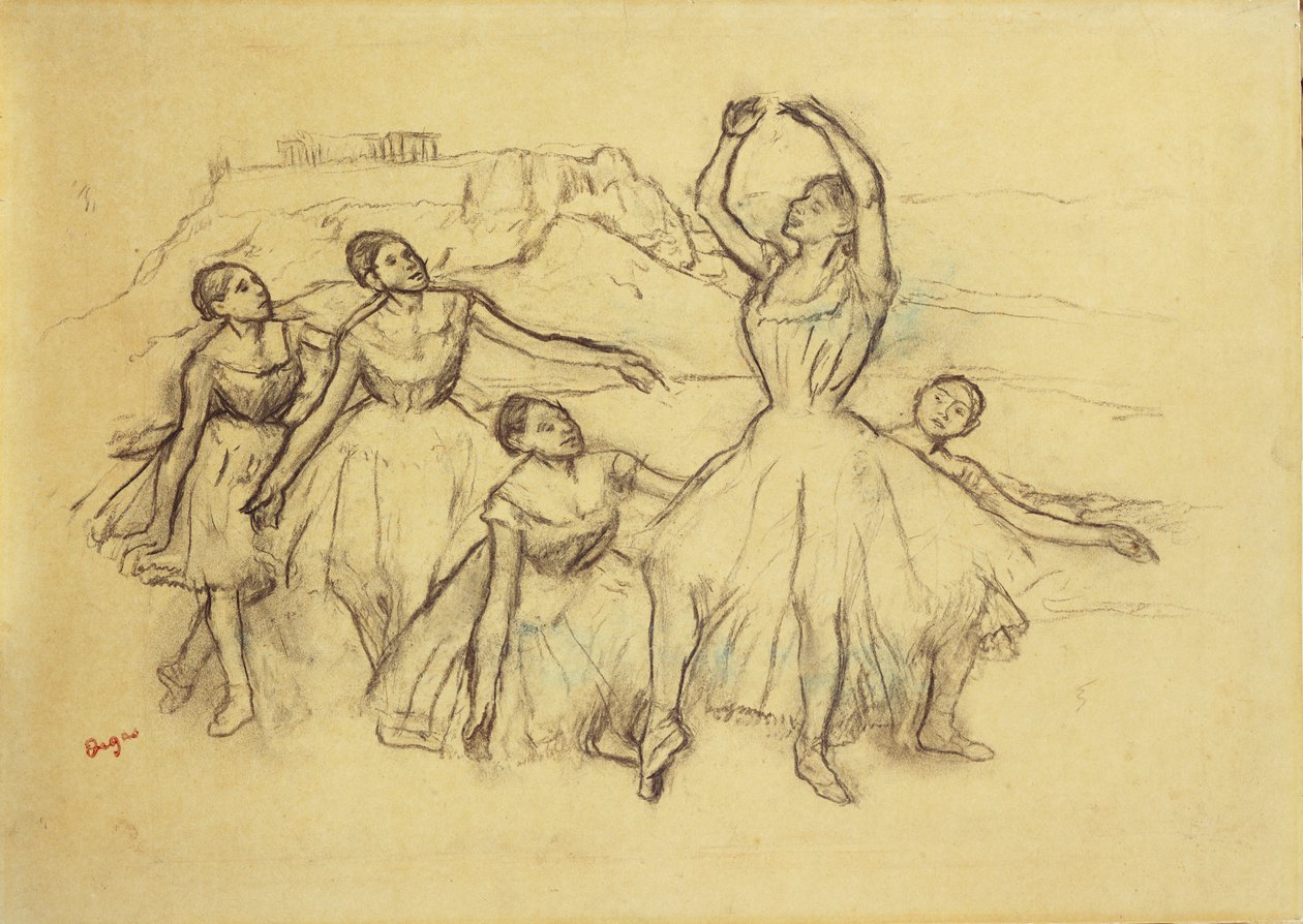 Groep Dansers, c.1890-95 door Edgar Degas