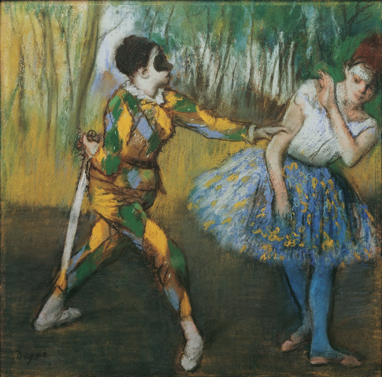 Harlekijn en Colombine door Edgar Degas