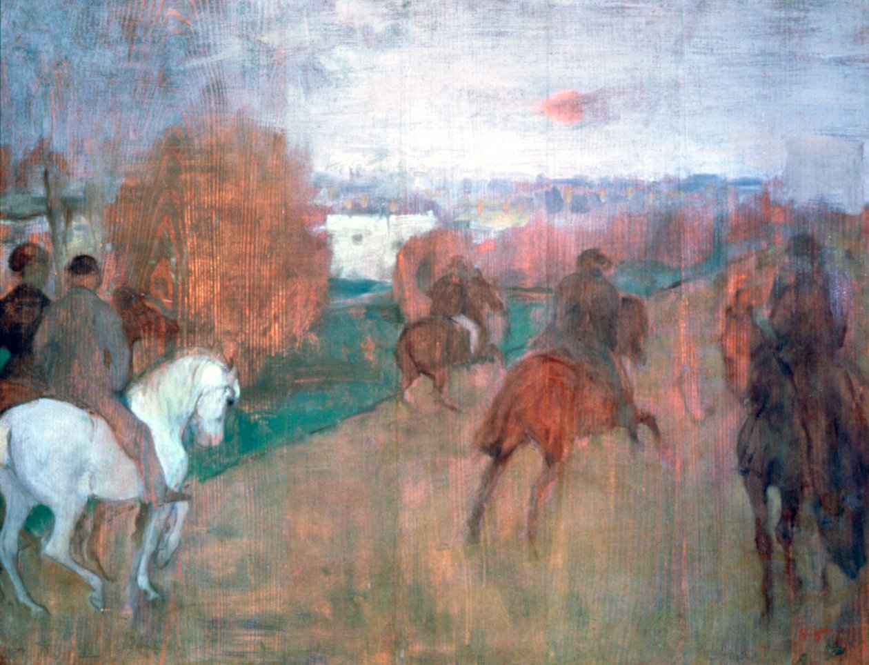 Paardrijders, 1864-1868 door Edgar Degas