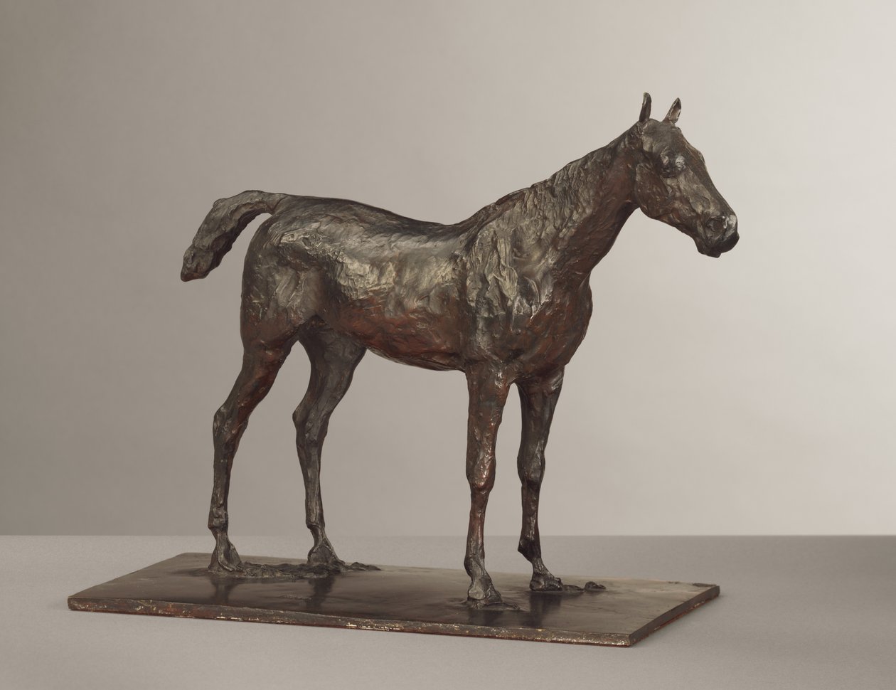 Staand paard, gemodelleerd ca. 1870s, gegoten 1919-21 door Edgar Degas