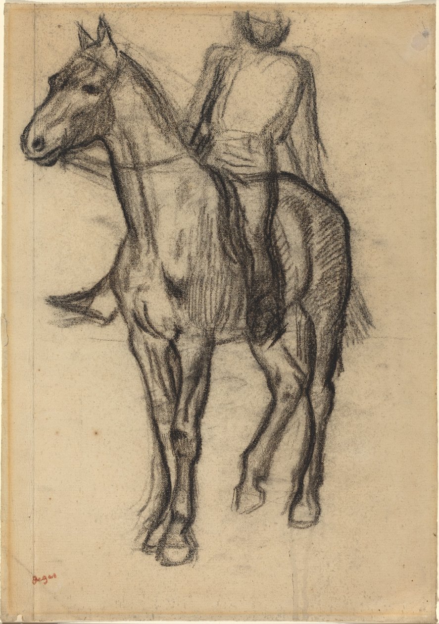 Paard en ruiter door Edgar Degas