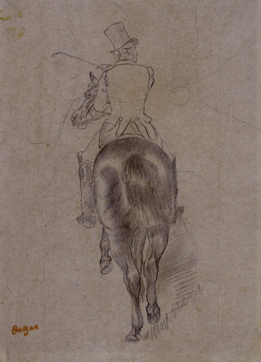 Jager op een Paard door Edgar Degas