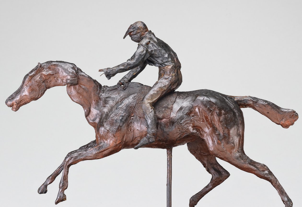 Jockey met pet, mogelijk jaren 1890 door Edgar Degas