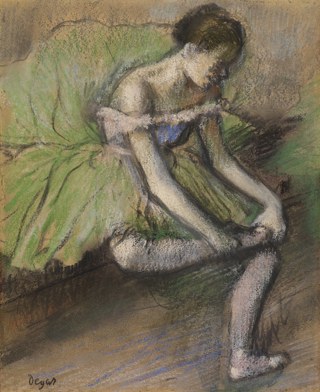 La Jupe Verte, c.1896 door Edgar Degas