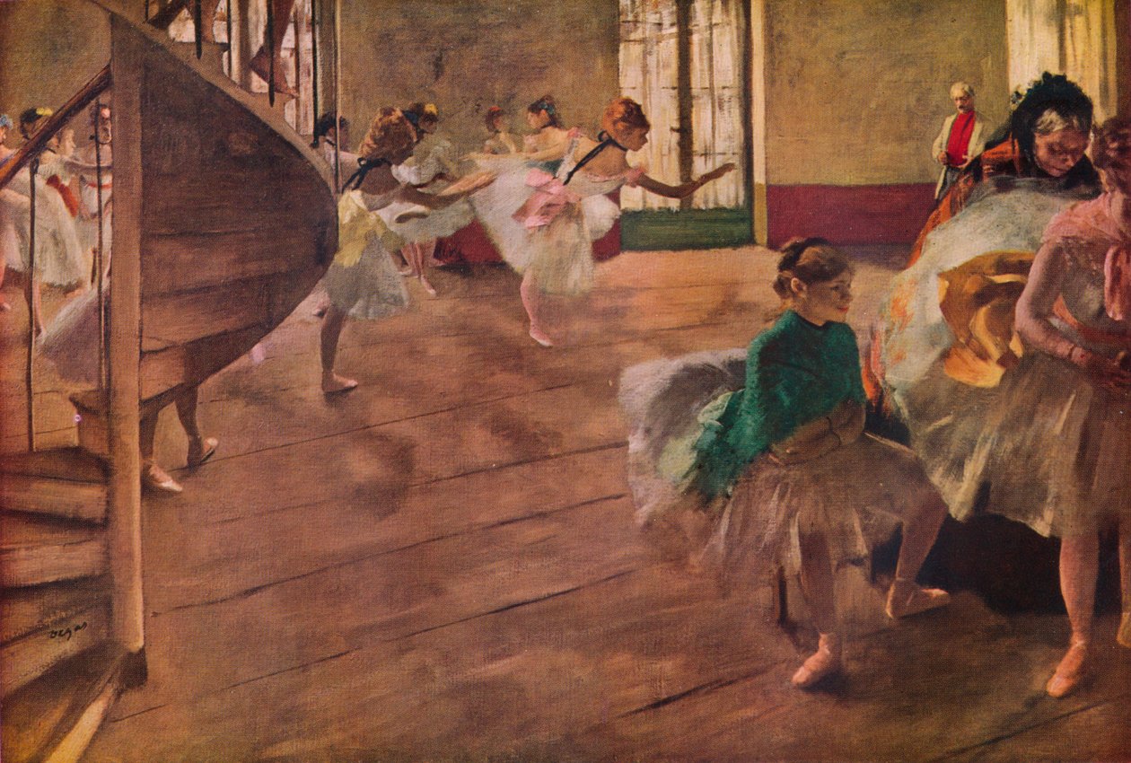 La Repetition, 1877 door Edgar Degas