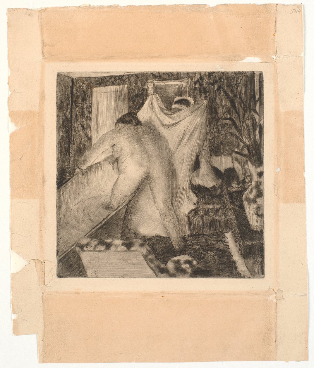 Na het Bad door Edgar Degas