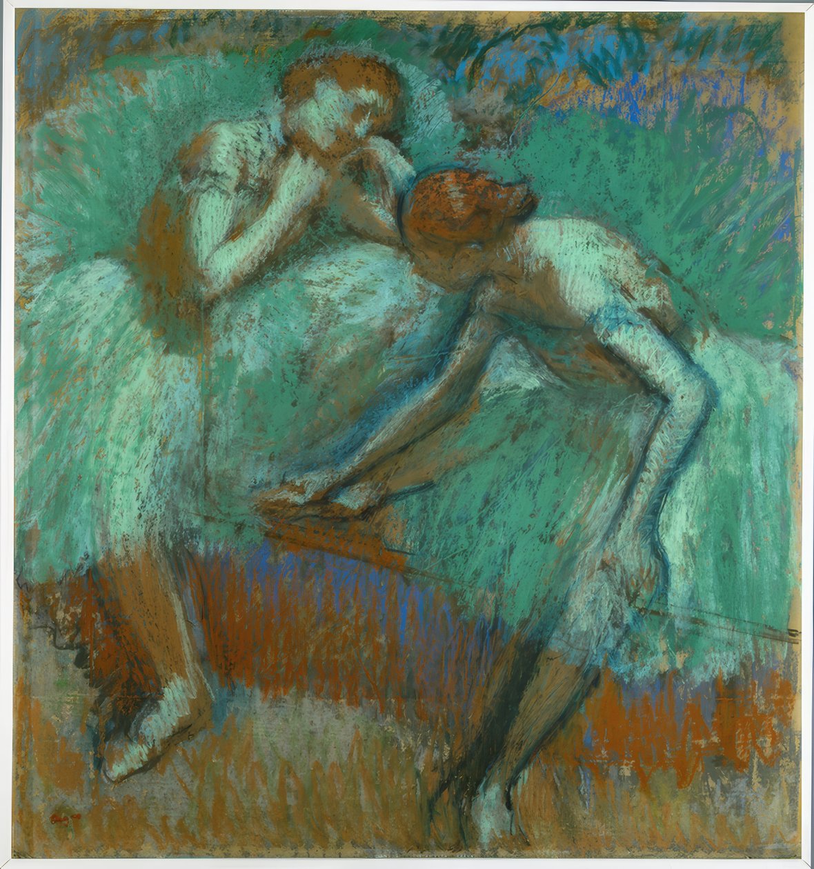 De grote groene danseressen door Edgar Degas