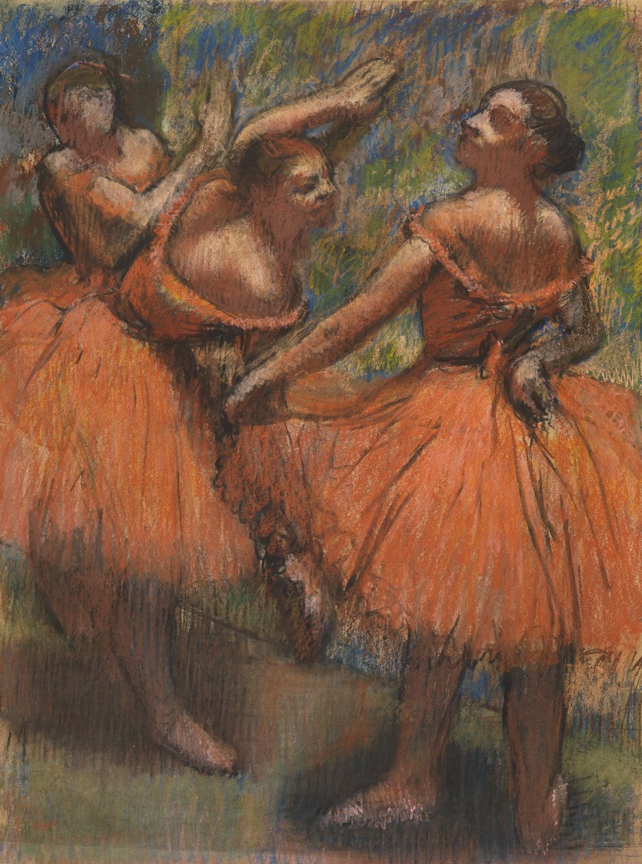 Les Jupes Rouge, ca. 1807-1901 door Edgar Degas