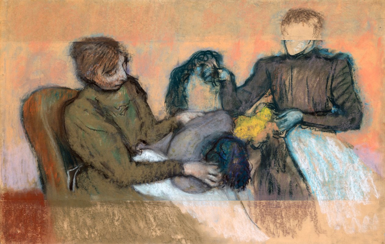 Modiste die een Hoed Levert, 1898 door Edgar Degas