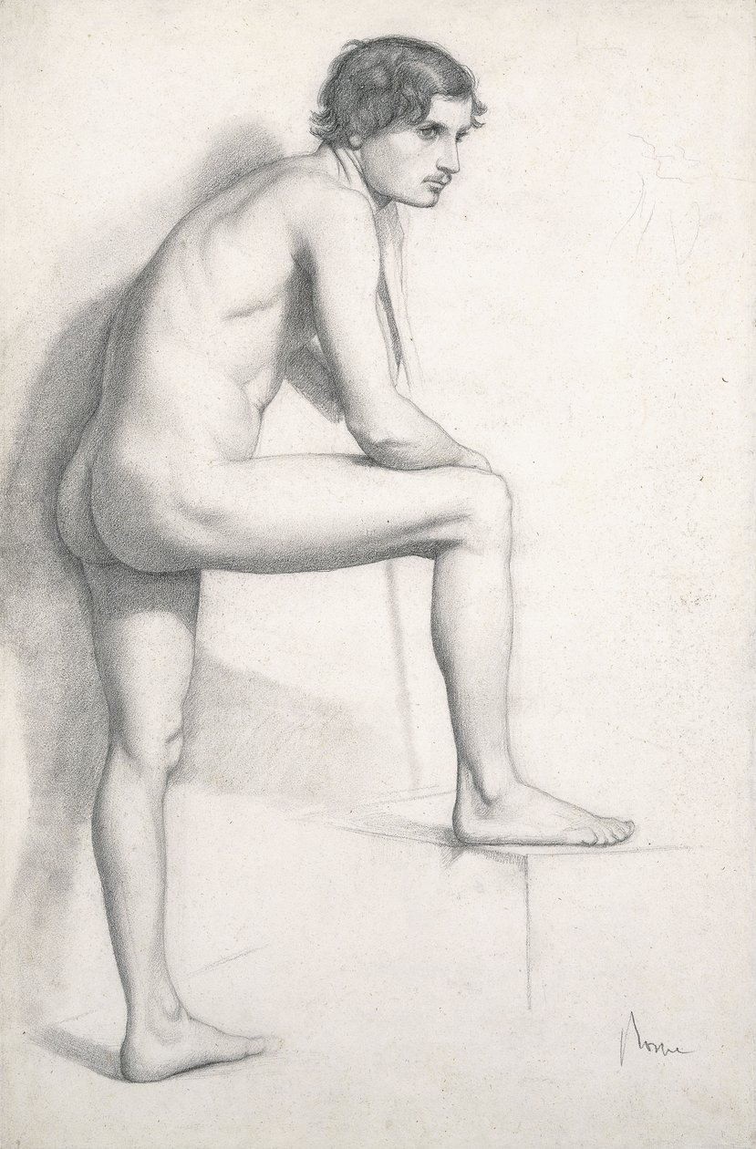 Naaktstudie, c.1858 door Edgar Degas