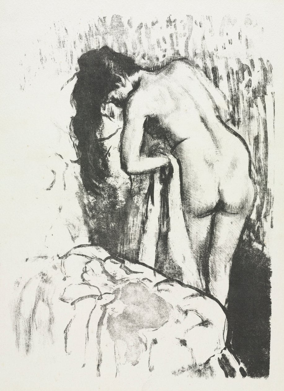 Naakte Vrouw Staand, Zichzelf Afdrogend door Edgar Degas