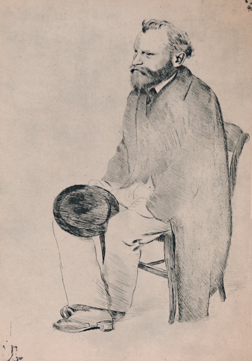 Portret van Manet zittend, ca. 1865, 1946 door Edgar Degas