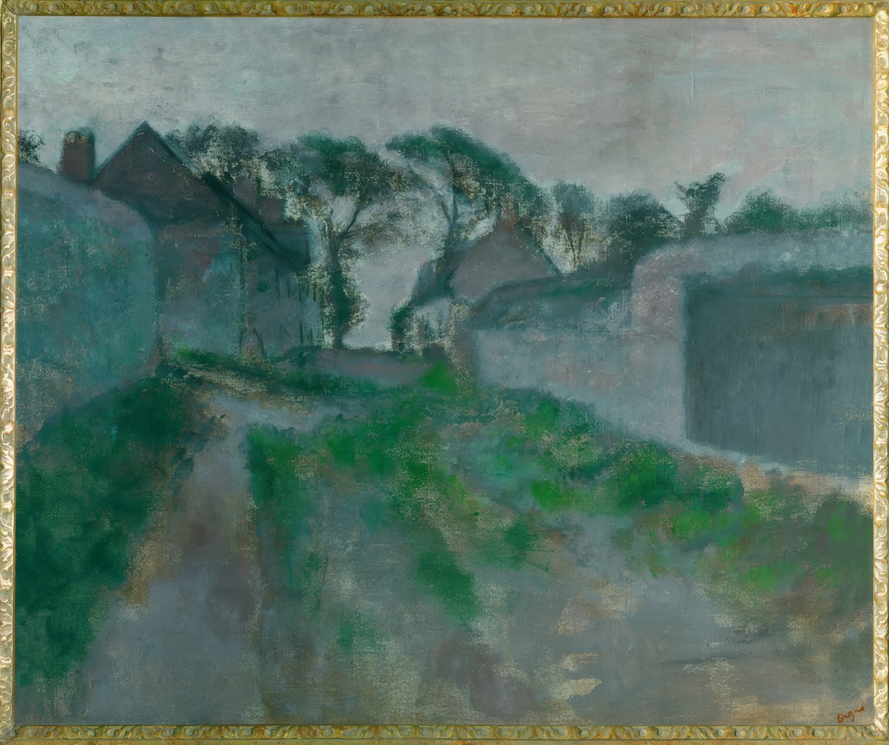Dorpsstraat Saint Valery-sur-Somme door Edgar Degas