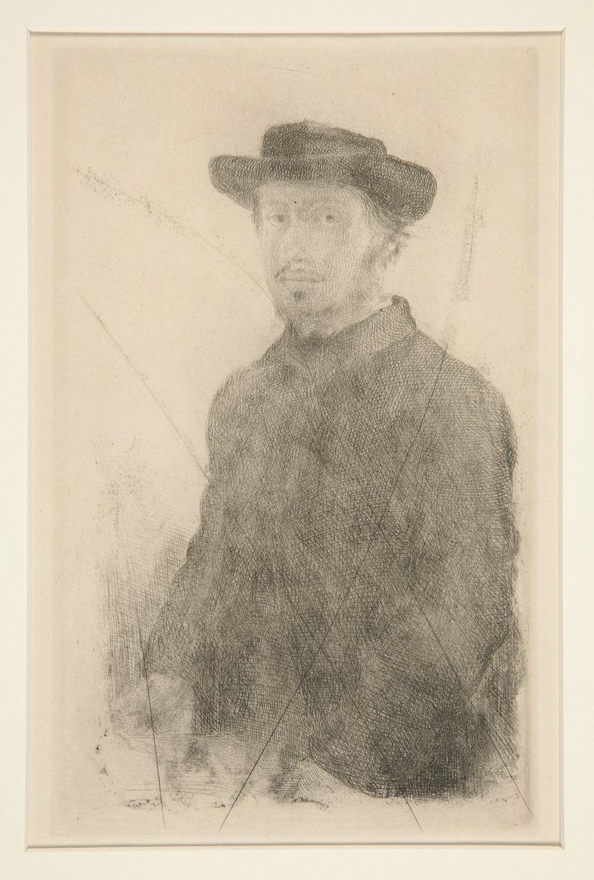 Zelfportret, 1857 door Edgar Degas