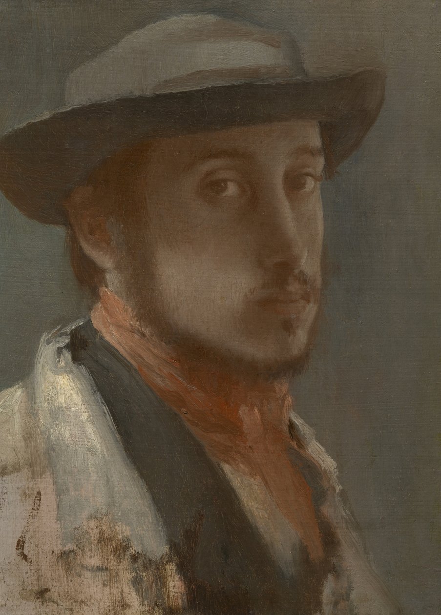 Zelfportret, c.1857?-58 door Edgar Degas