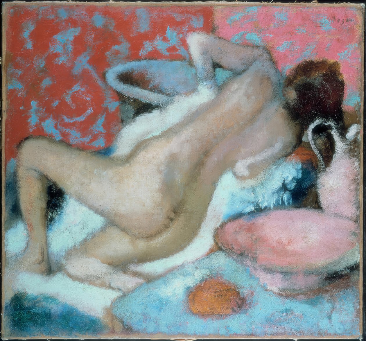 Vrouw droogt zich af door Edgar Degas