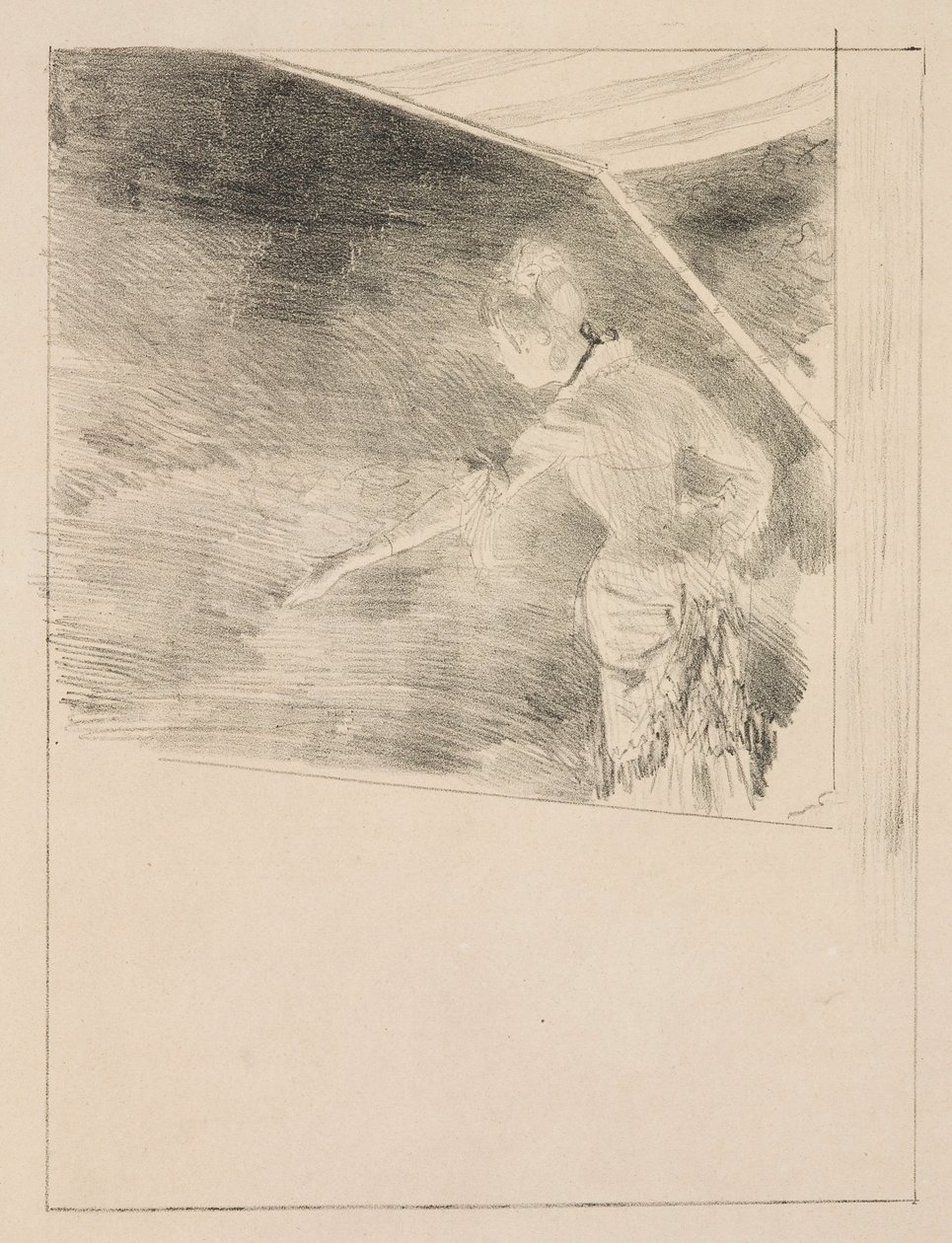Zanger in het café-concert door Edgar Degas