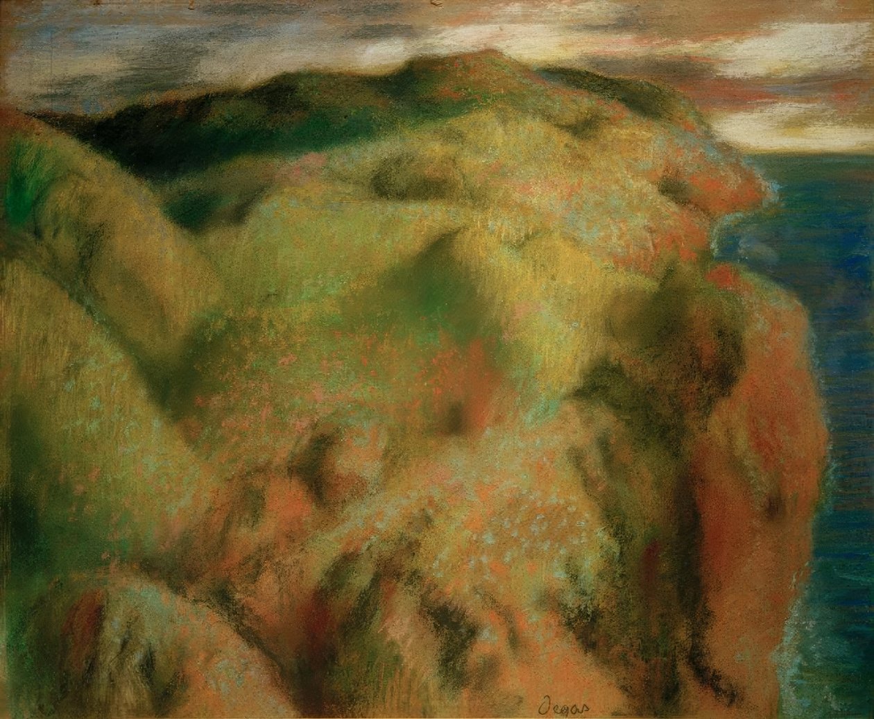 Steile kust door Edgar Degas