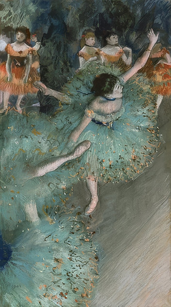 Danseressen in groen. 1877-79 door Edgar Degas