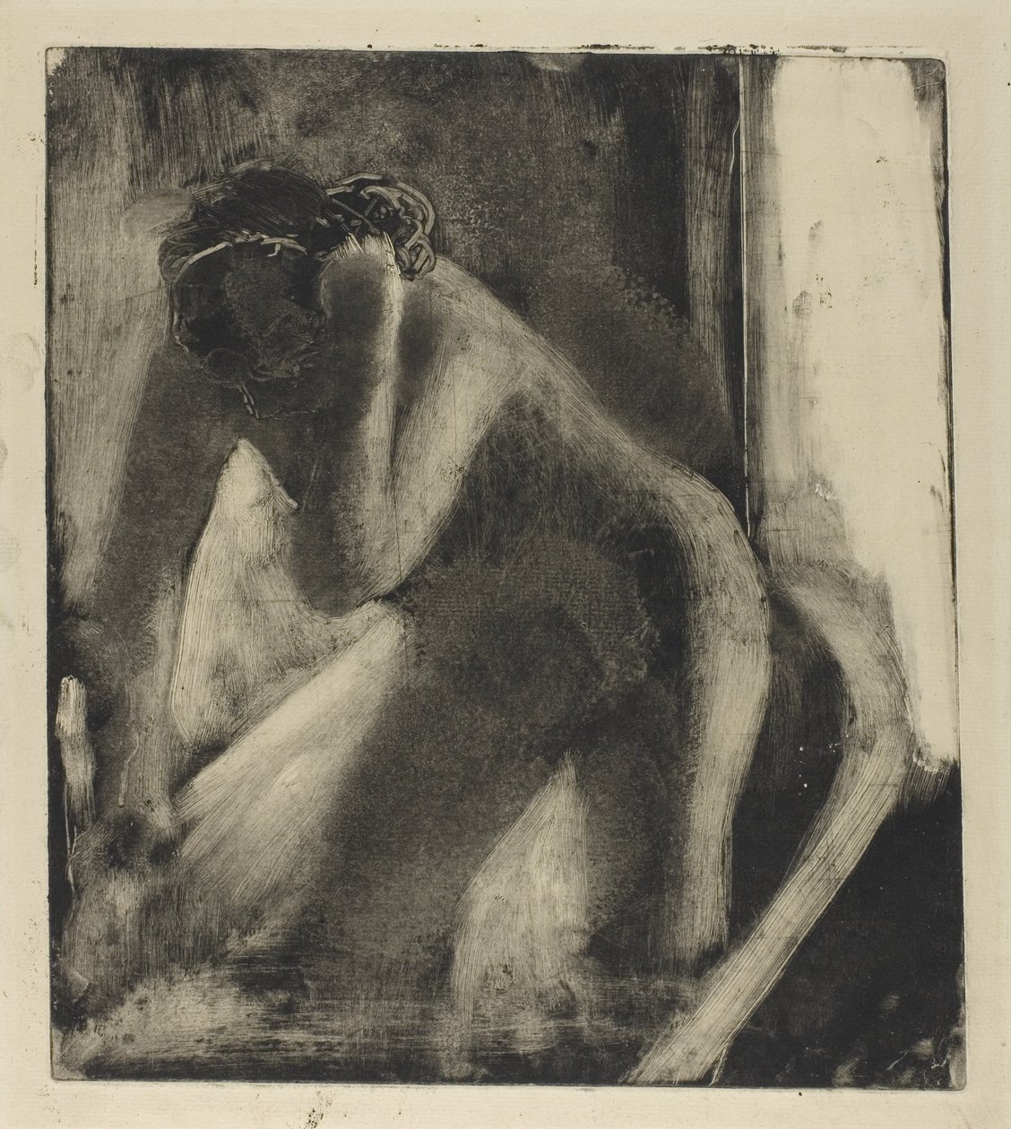 Het bad door Edgar Degas