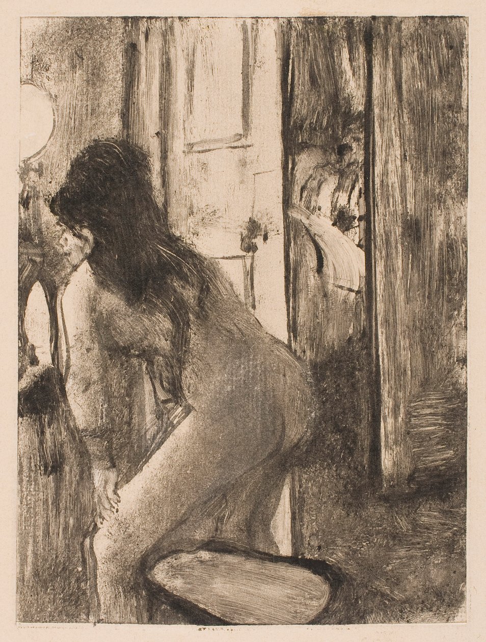 Het Bidet door Edgar Degas