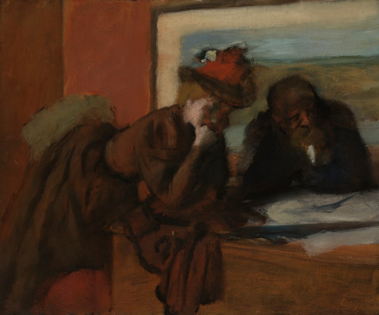 Het gesprek door Edgar Degas
