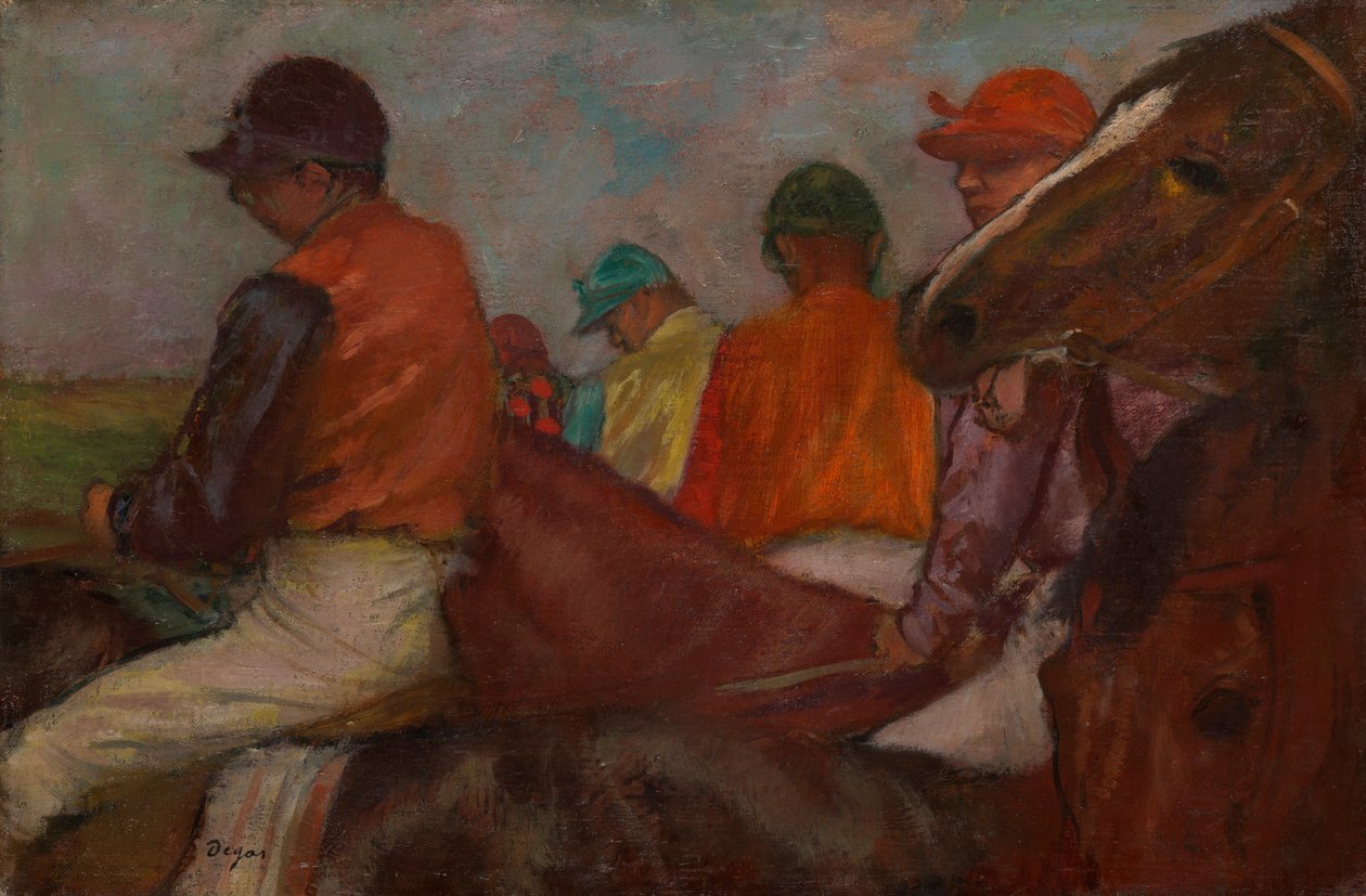 De jockeys door Edgar Degas