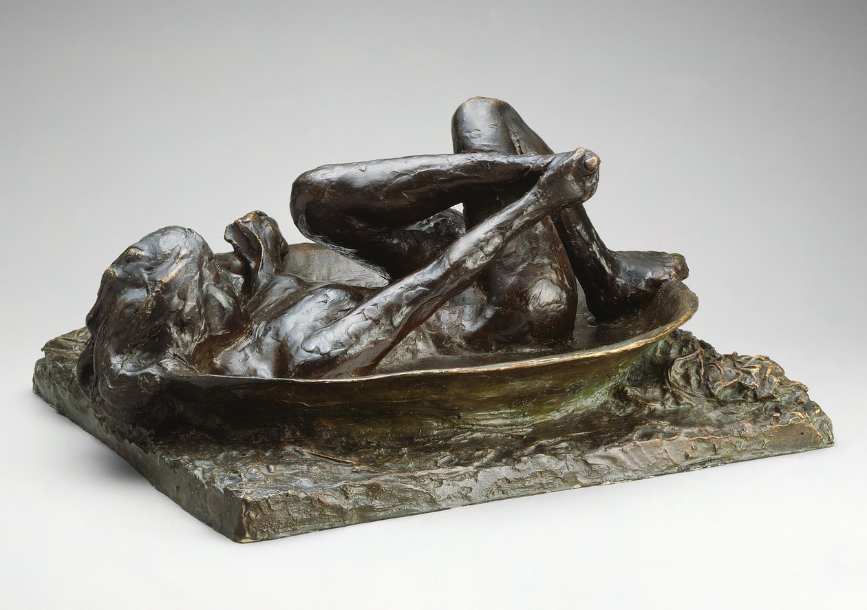 Het bad, gemodelleerd 1889 gegoten 1919-21 door Edgar Degas