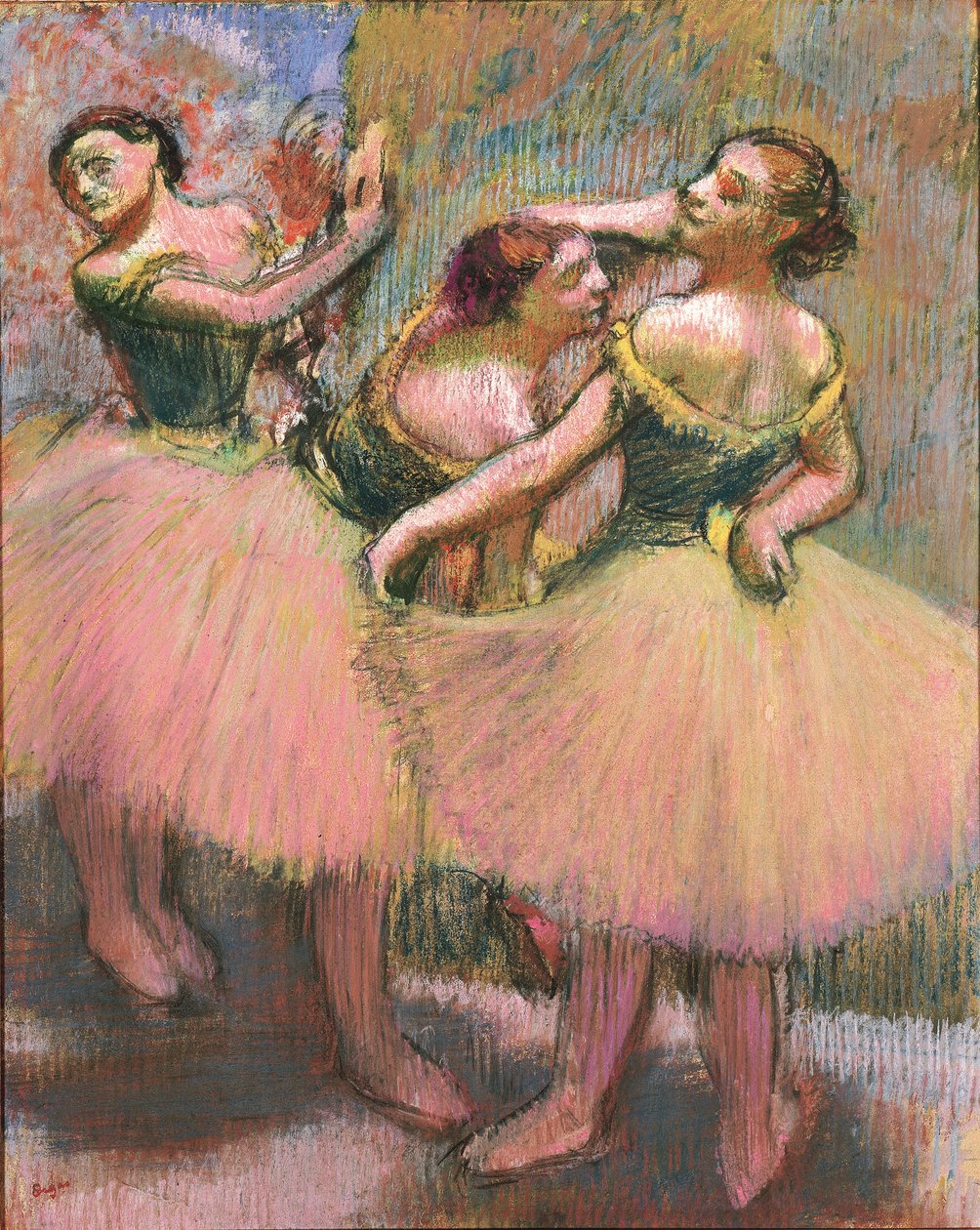 Drie dansers door Edgar Degas