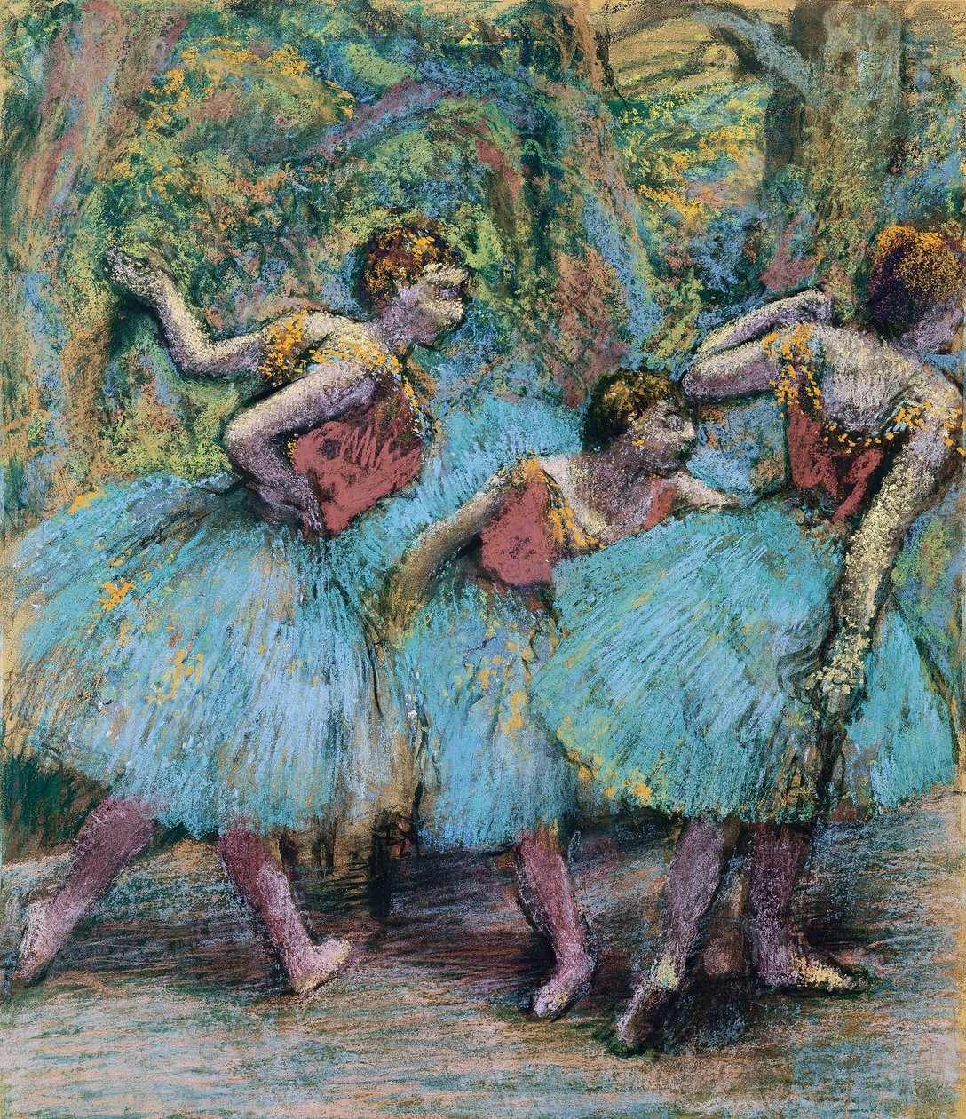 Drie dansers Trois danseuses, c. 1903 door Edgar Degas