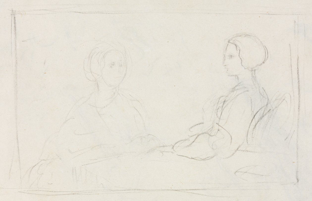 Twee Zittende Vrouwen (verso) door Edgar Degas