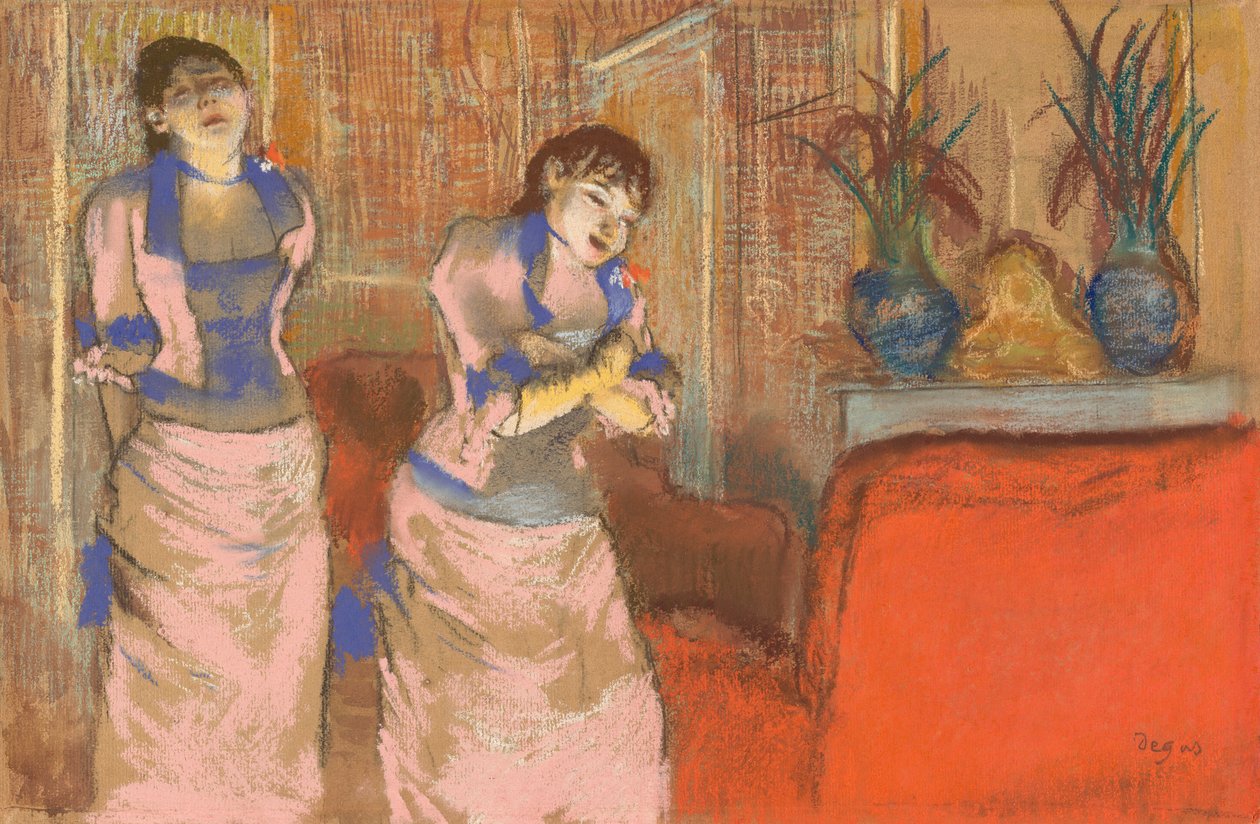 Twee vrouwen door Edgar Degas
