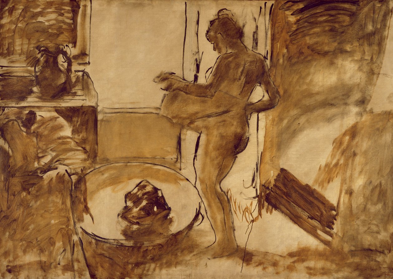 Vrouw die Zichzelf Afdroogt door Edgar Degas