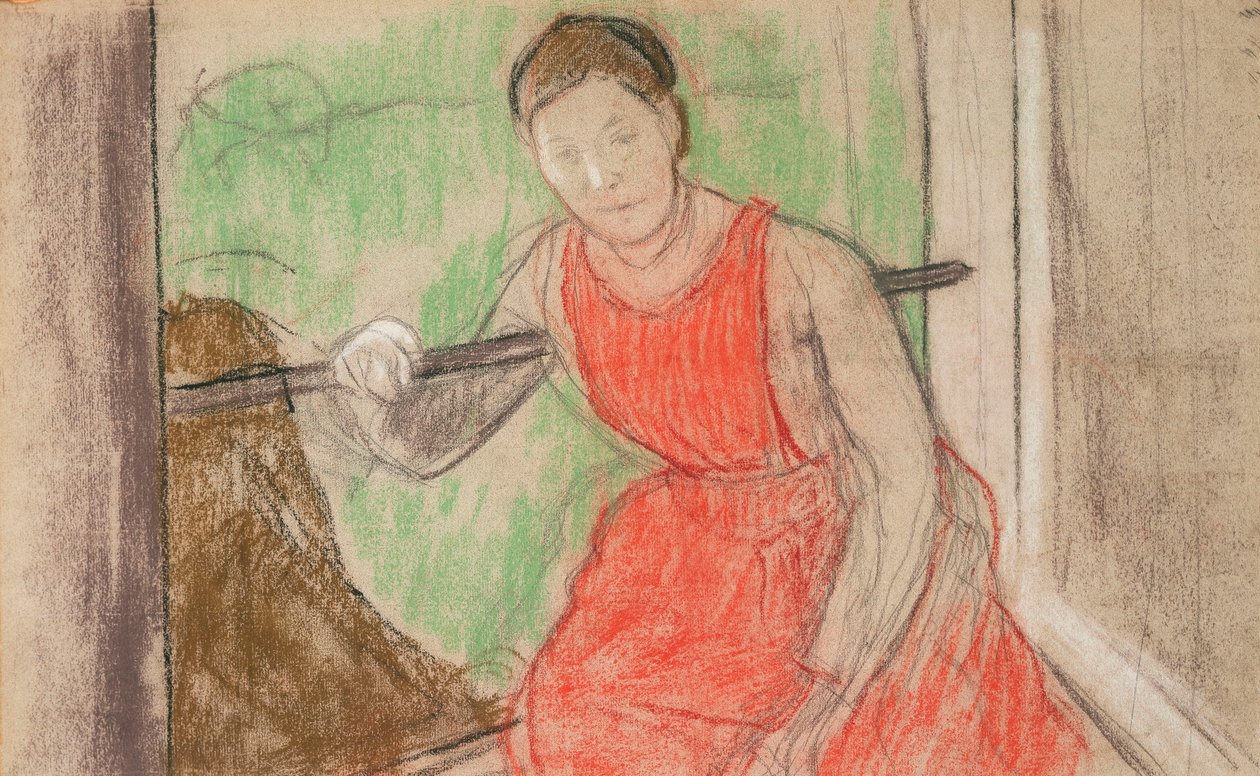 Vrouw bij een raam door Edgar Degas