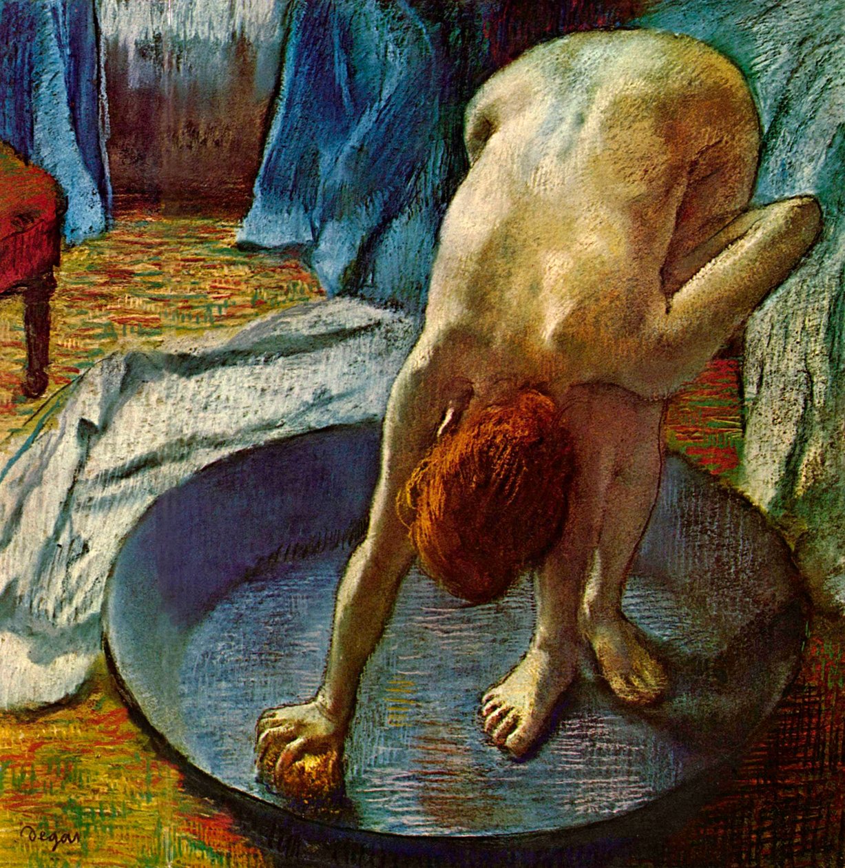 Vrouw in een bad, 1886 door Edgar Degas