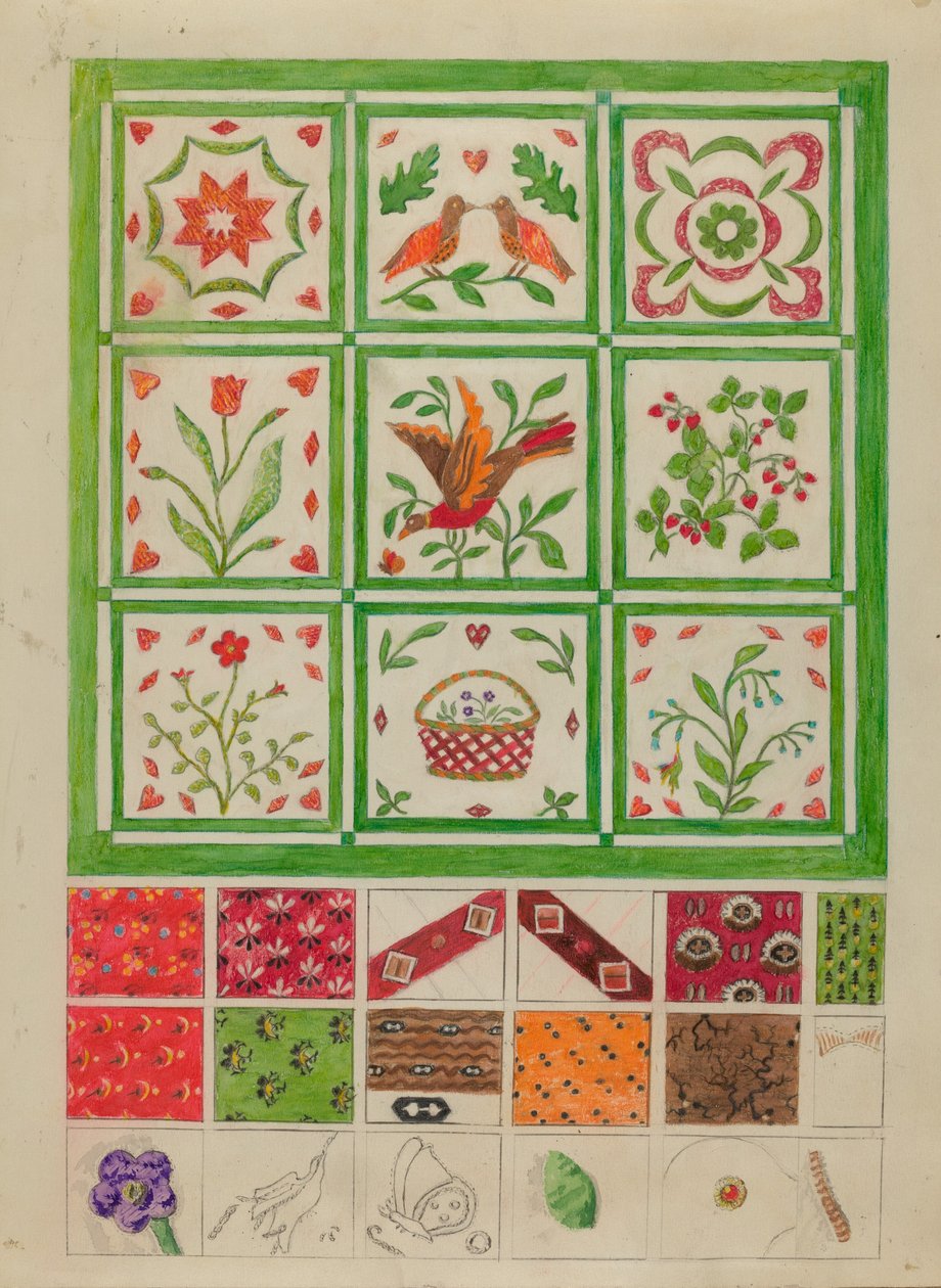 Quilt voor bedsprei door Edith Magnette
