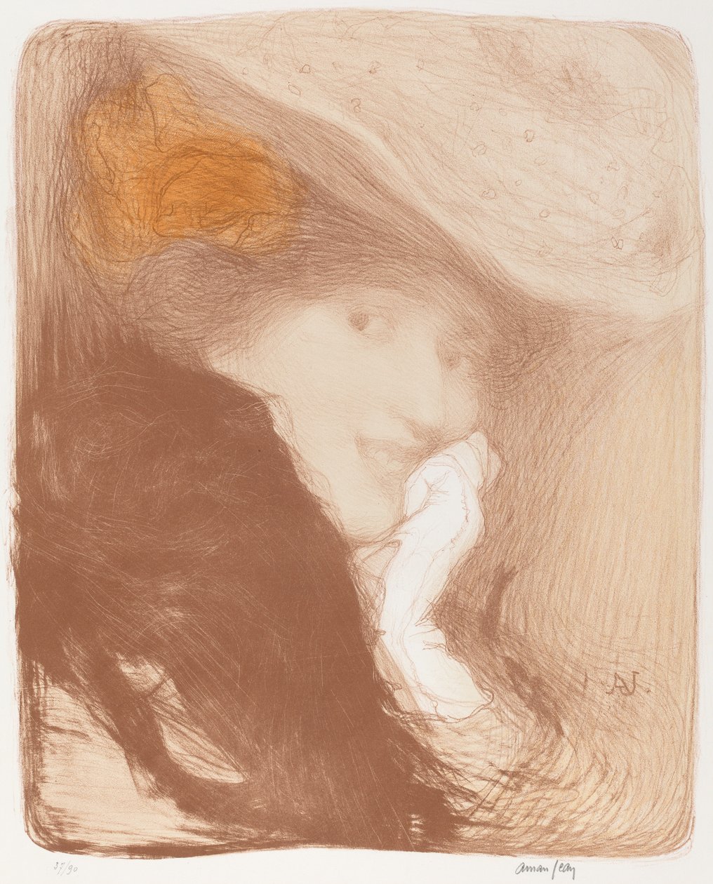 De Lachende: Madame Albert Besnard door Edmond Aman Jean