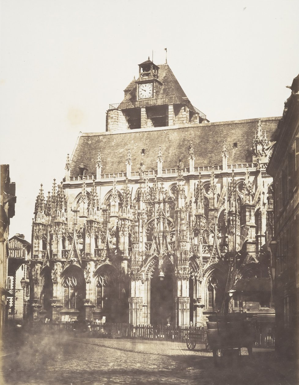 Kathedraal van Louviers, algemeen zicht, 1852-54 door Edmond Bacot