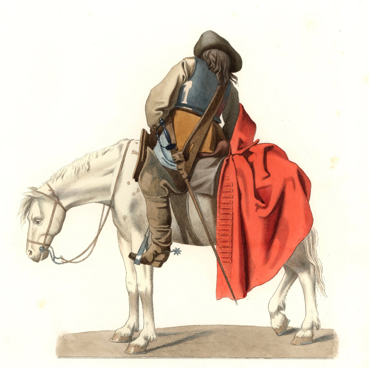Franse cavalerie door Edmond Lechevallier Chevignard