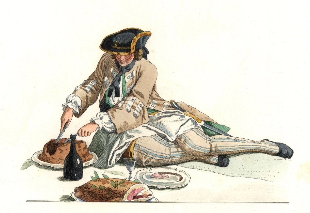 Franse heer in jachtkostuum door Edmond Lechevallier Chevignard