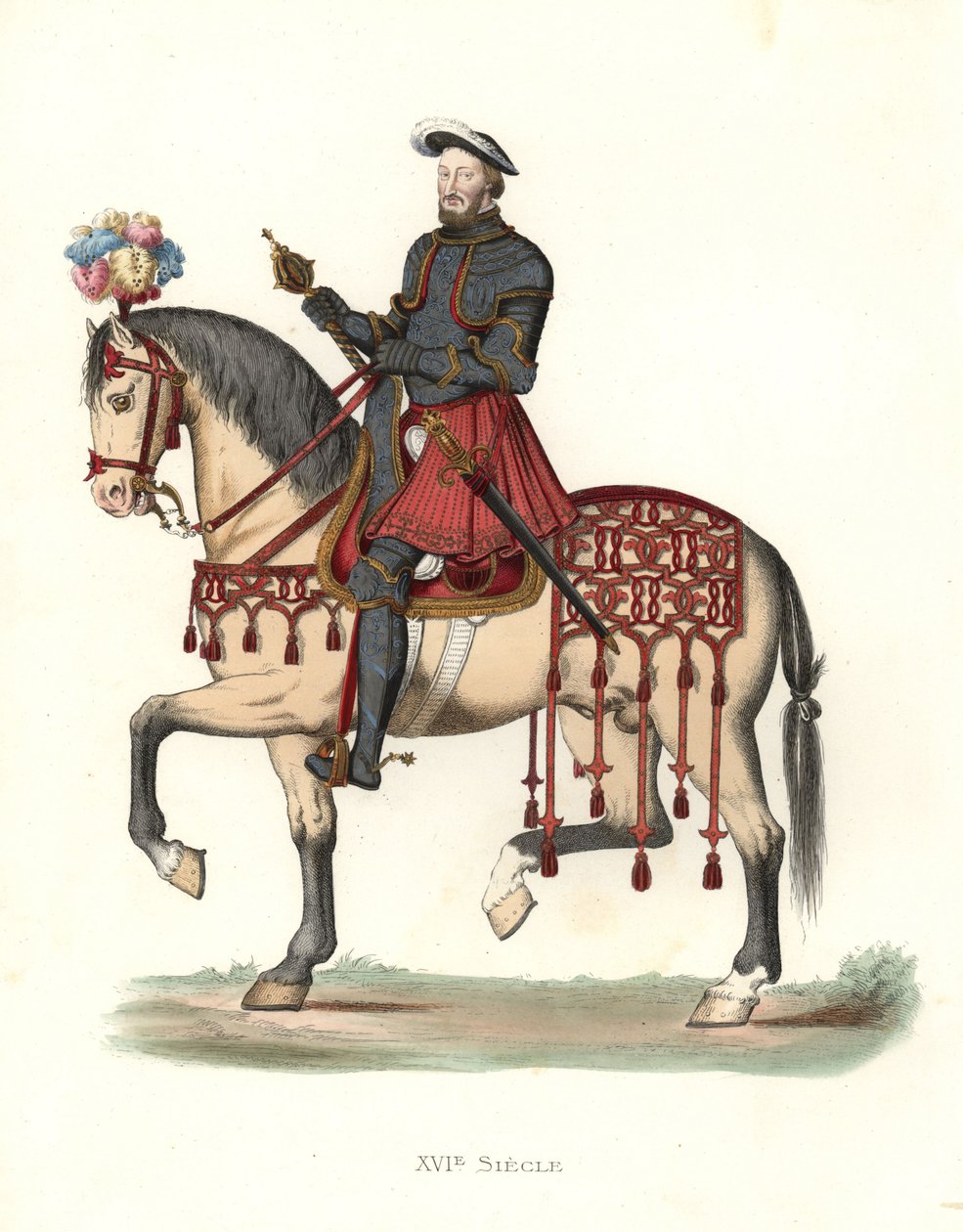 Koning Frans I van Frankrijk (1494-1547) door Edmond Lechevallier Chevignard