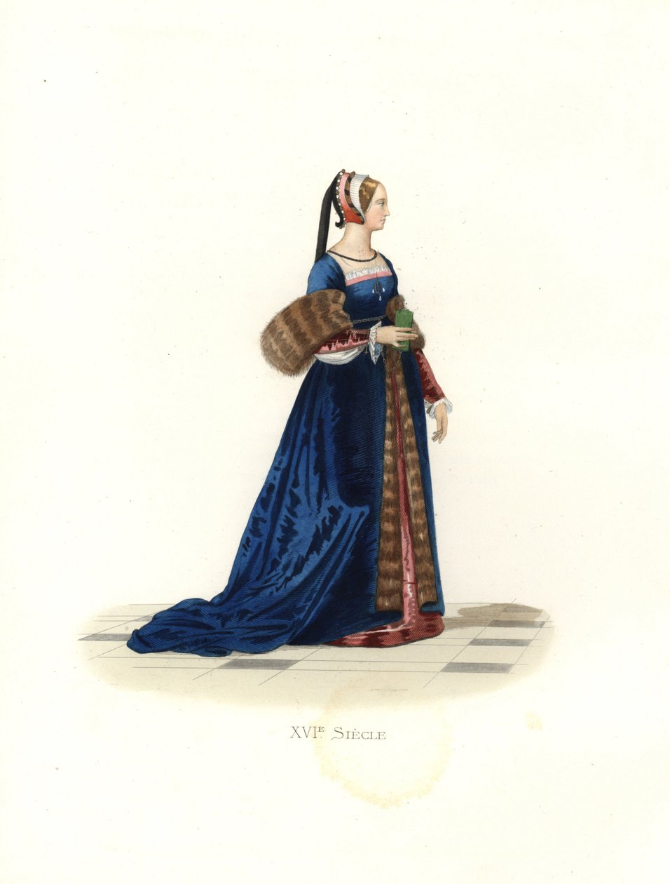 Dame aan het hof van Frans I door Edmond Lechevallier Chevignard