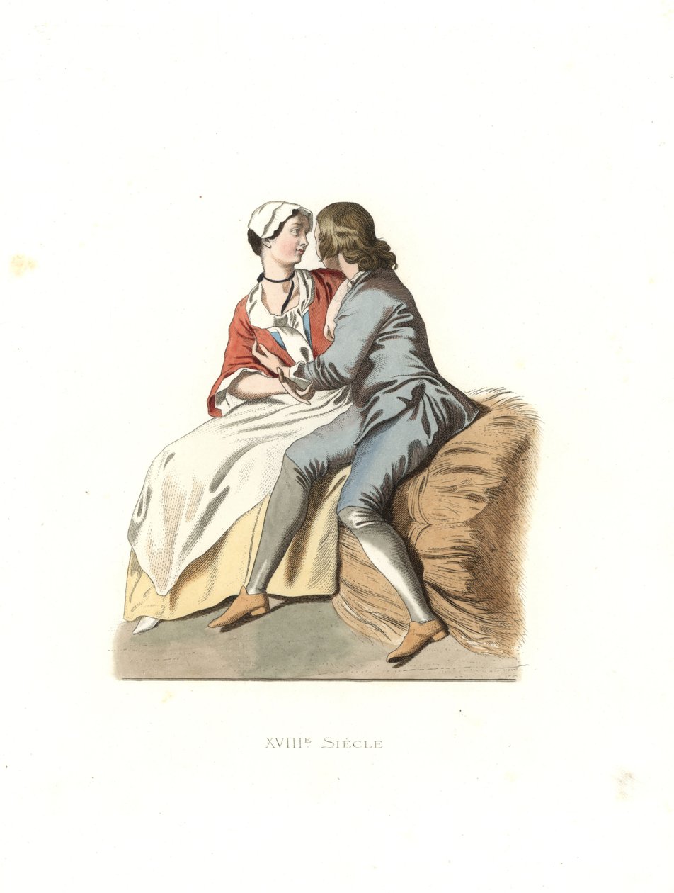 Jonge dorpelingen, Frankrijk door Edmond Lechevallier Chevignard