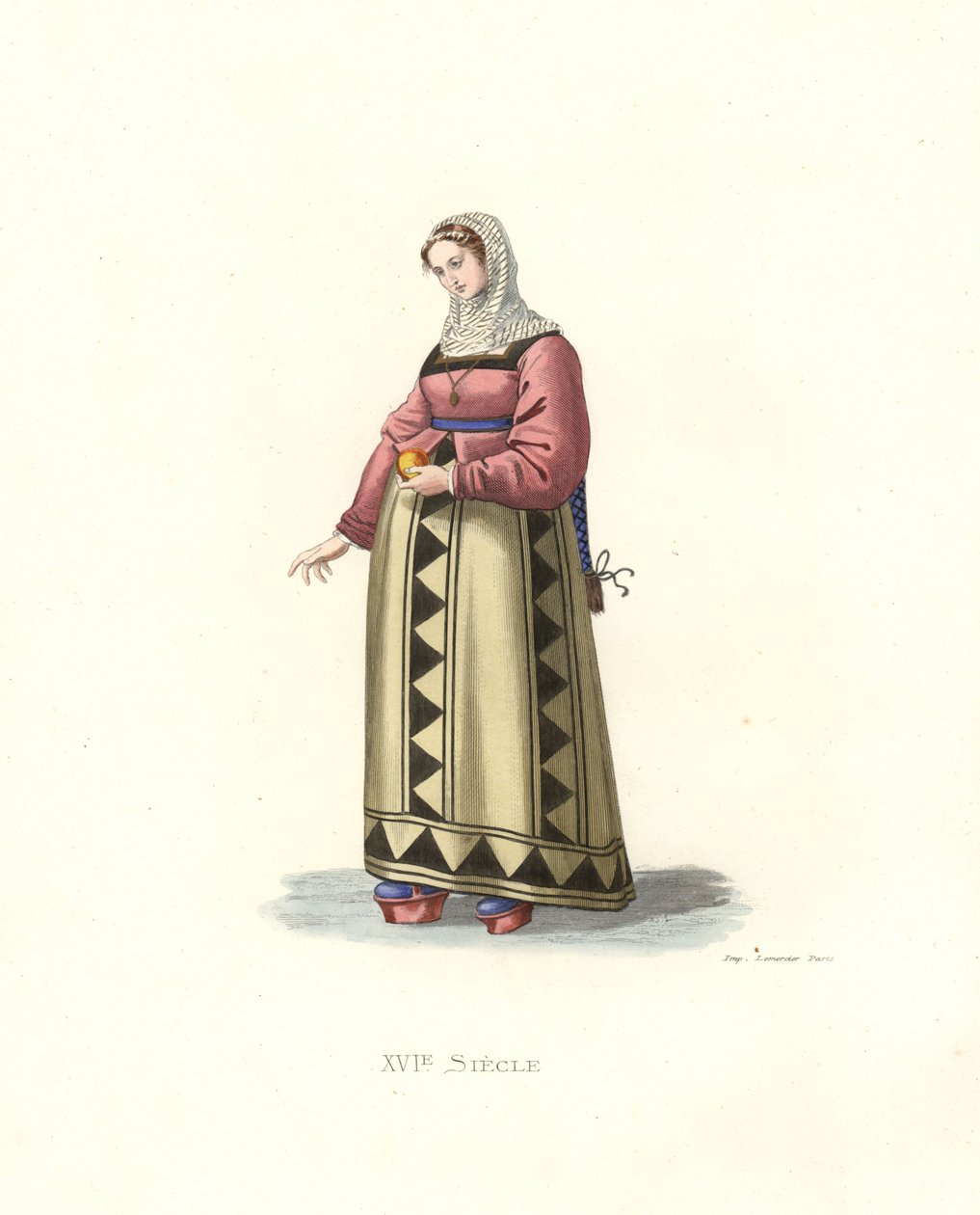 Vrouw van Burgos, Spanje door Edmond Lechevallier Chevignard
