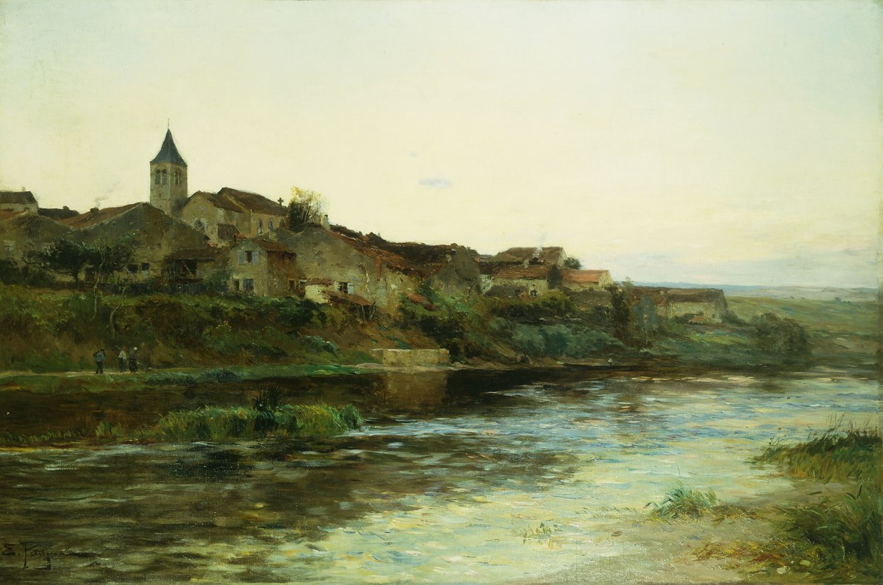 Een Franse Rivierstad door Edmond Petitjean